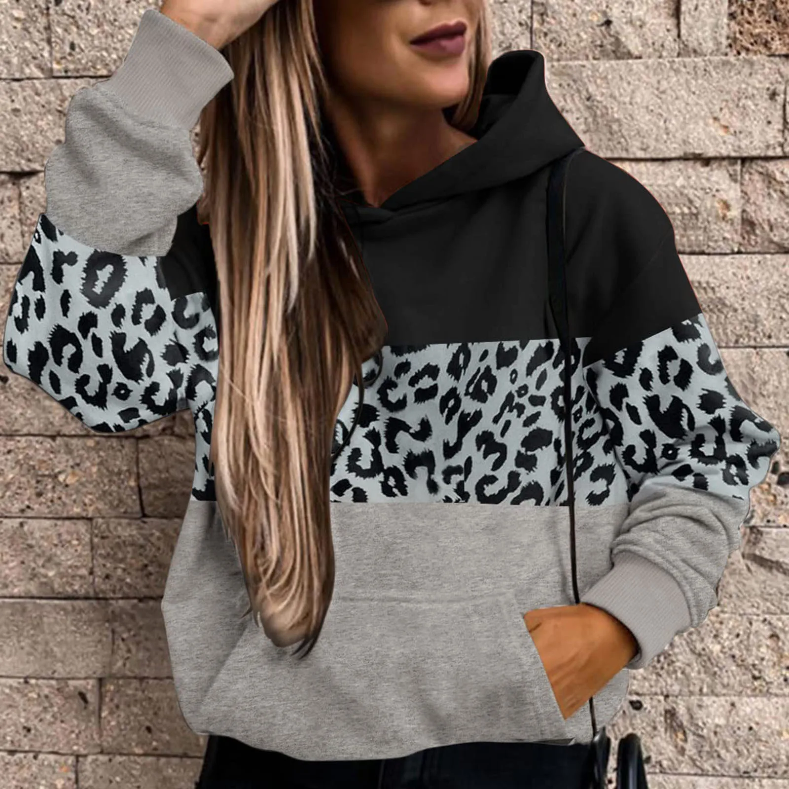 

Womens Casual Hoodies Long Sleeve Solid Lightweight Pullover Tops Loose Sweatshirt With Pocket Jacket Pullover Women
