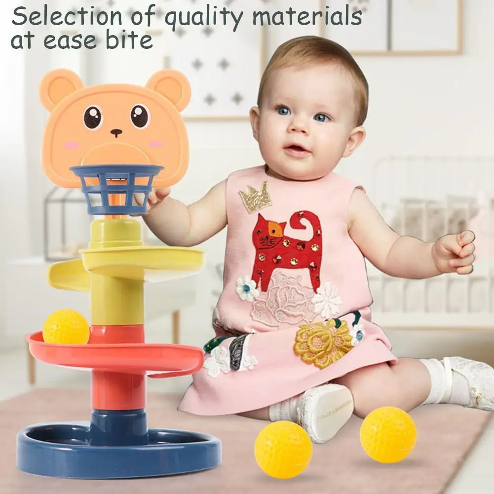 

Montessori Slide Track Toys For Babies 6 12 Months Stacking Tower Baby Development Toys Rolling Ball Baby Games Toys 1 2 Ye F5g2