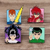 cool japanese manga enamel brooch anime character pins badges clothing lapel hat men fashion jewelry accessories decor gifts