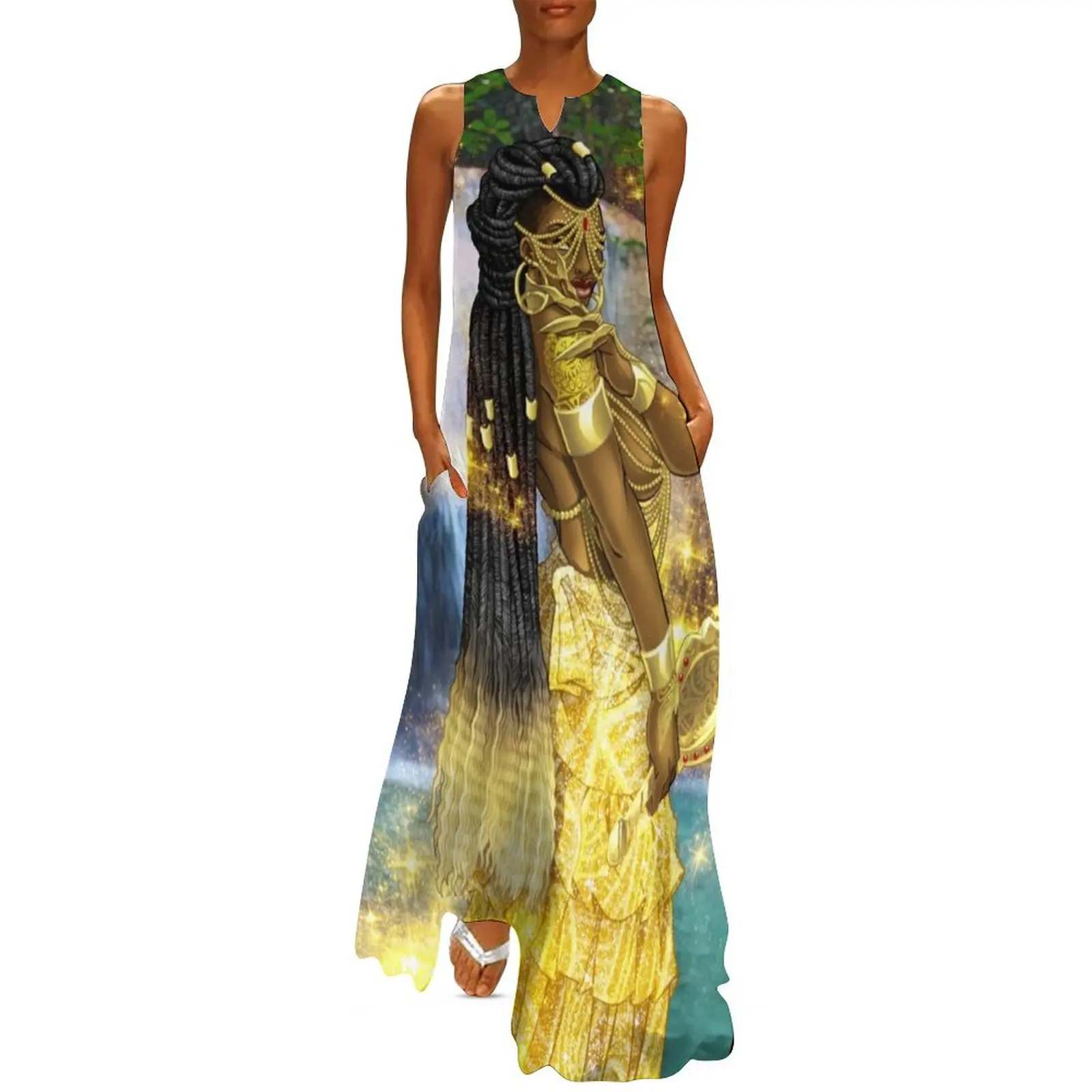 Длинное платье Oshun летнее женское 2025 года женская летняя одежда платья