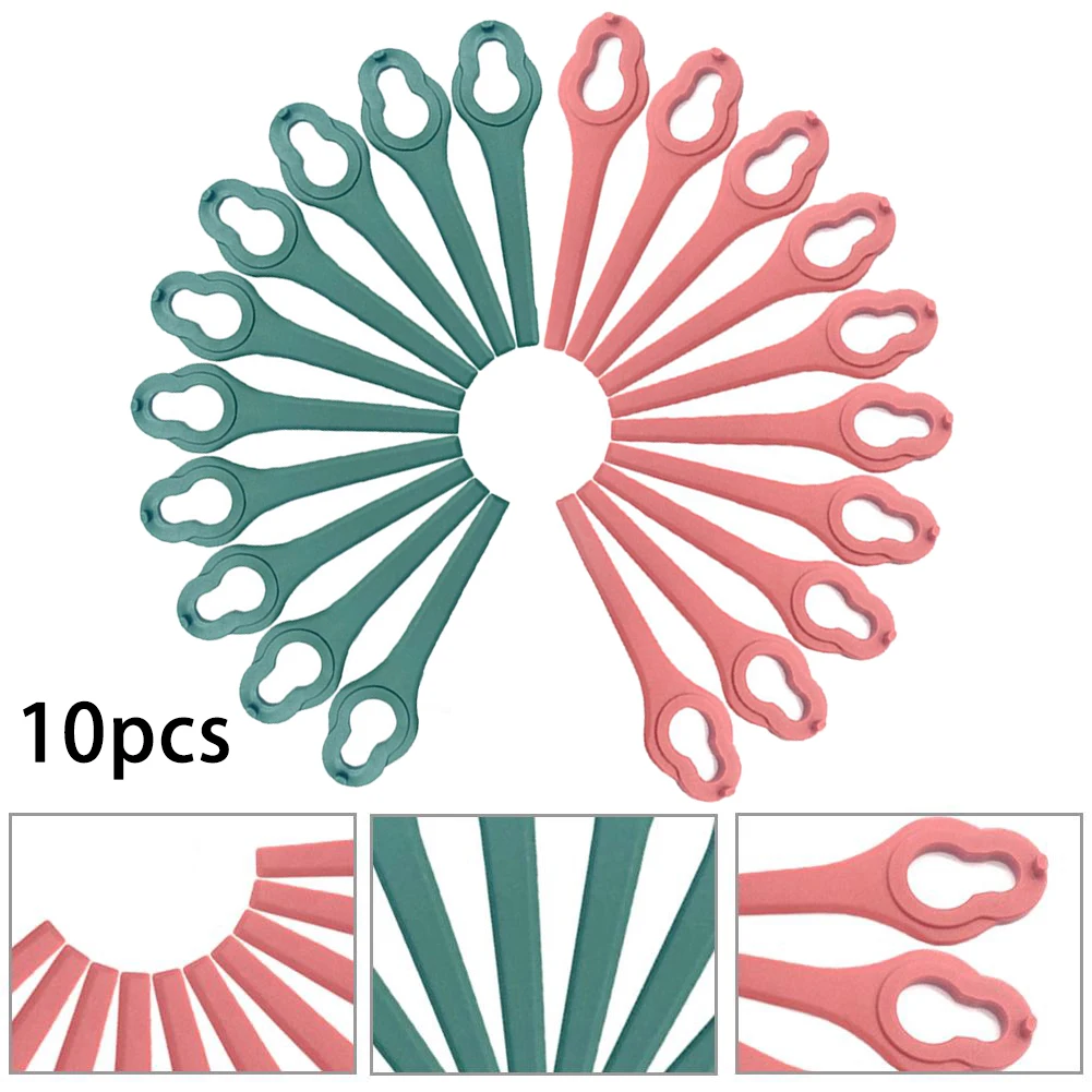 

10PCS Lawn Mower Blades Mower Blades For Aldi Ferrex FAR 20-1 20V/40V Cordless Grass Strimmer Plastic Blades Lawnmowers Parts