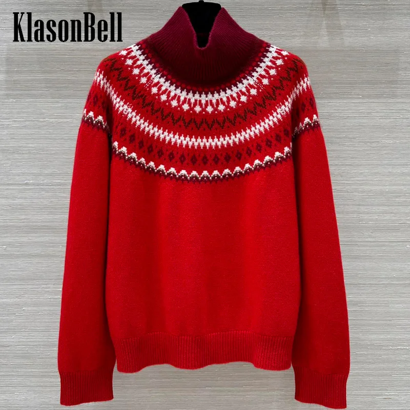 11.22 KlasonBell 2024 осенне-зимний новый женский рождественский праздник вязаная крючком