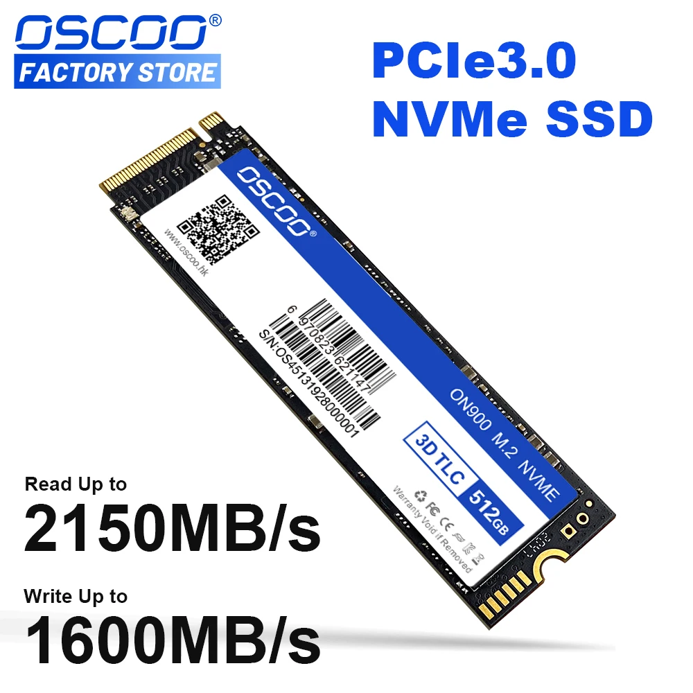OSCOO SSD M2 NVME 512 ГБ 256 1 ТБ M.2 2280 PCIe 3.0 Жесткий диск Nmve Внутренний твердотельный