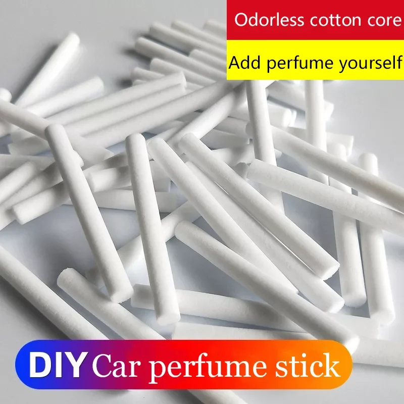 

7*70mm Car Air Outlet Non-scented Replacement Cotton Core Cotton Swab Swab Air Freshener Aroma Oil Diffuser Replacement Pparts
