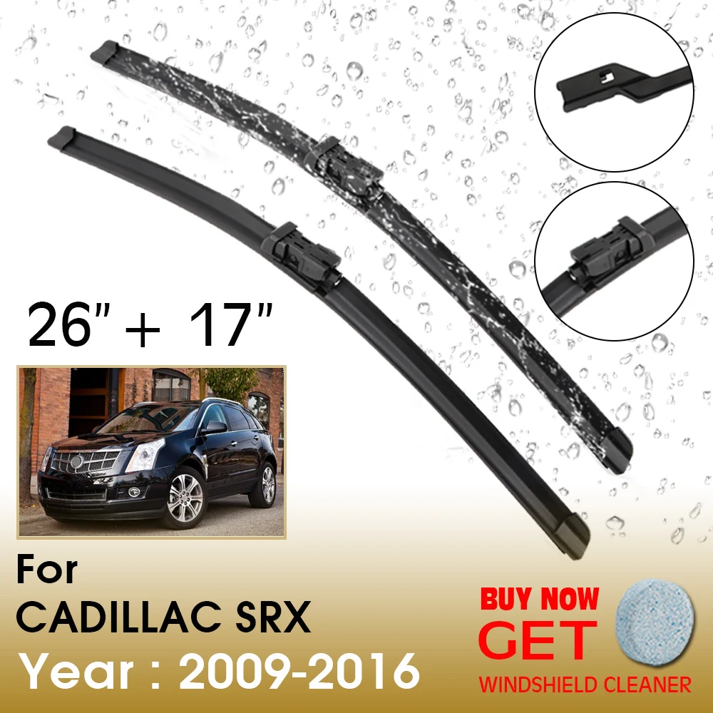 

Car Wiper Blade For Cadillac SRX 26"+17" 2009-2016 Front Window Washer Windscreen Windshield Wipers Blades Accessories
