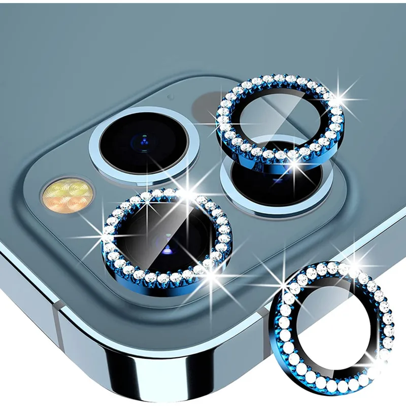 Фото Алмазный защитный экран для объектива камеры IPhone 12 11 13 Pro Max 14 Plus I Phone 12Pro Mini 13Pro