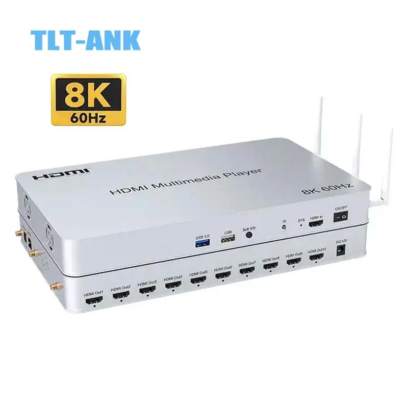 8K 60 Гц HDR 10-полосный HDMI медиаплеер для Android автомобильного ТВ SPDIF Wifi USB