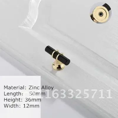 Золотая Ручка для мебели ручка шкафа и ящика ручки кухонная черная