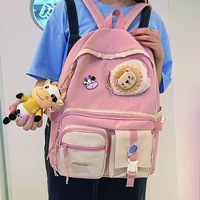 large capacity womens backpack cute girls nylon school bag multifunctional travel rucksack fashion ladies anti theft mochila
