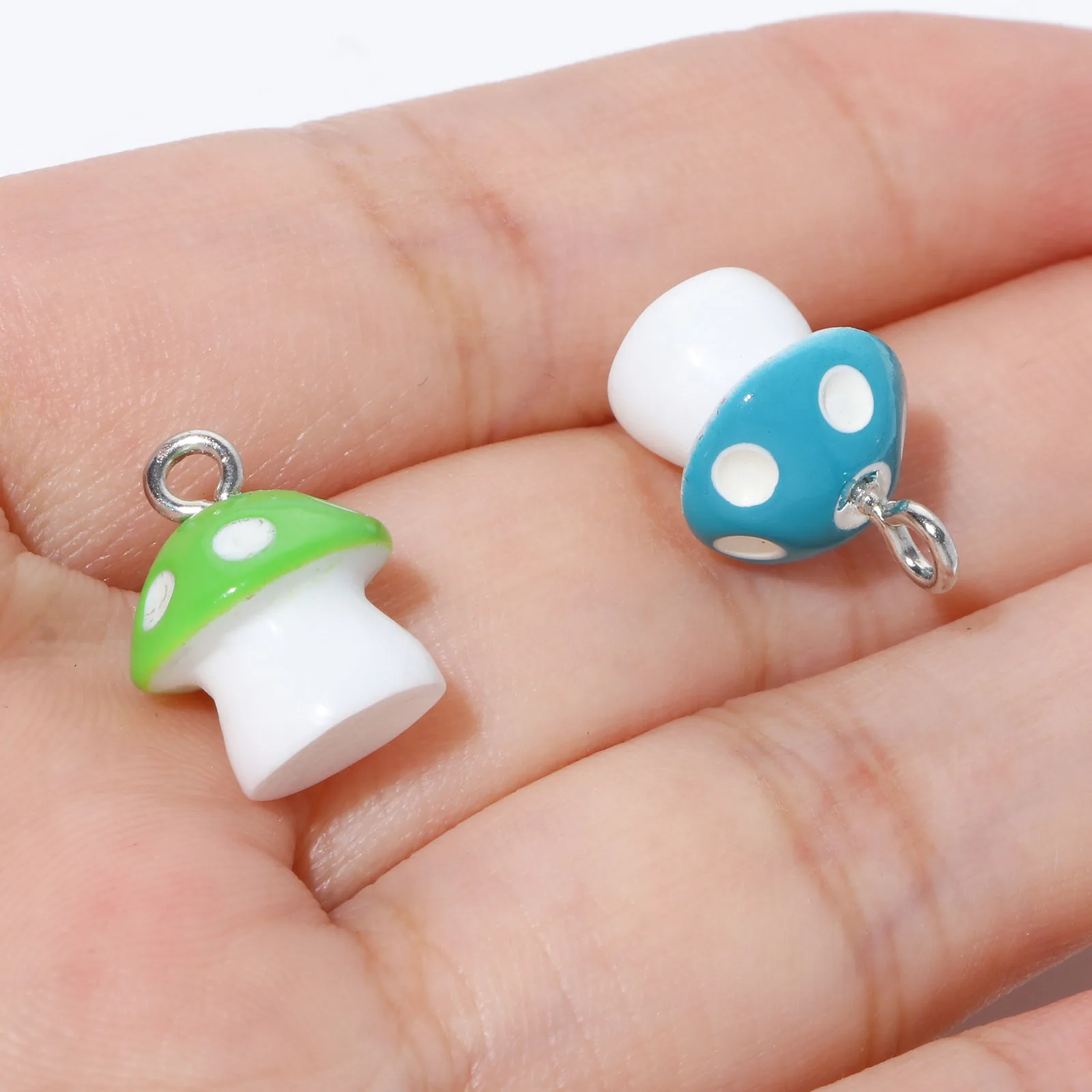 10 шт. Разноцветные Подвески в виде грибов 15 х12 мм