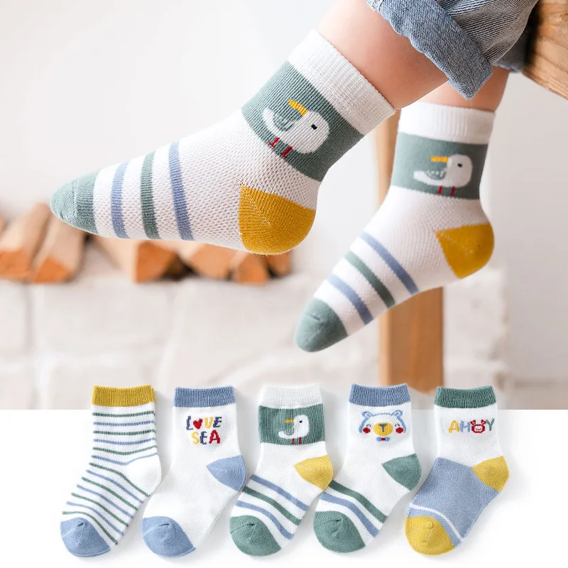 

5Pairs/lot Summer Baby Socks Children's Clothing Cartoon Anime Girl Clothes Slouch Short for Teenager Kids Boy Cotton Breathable