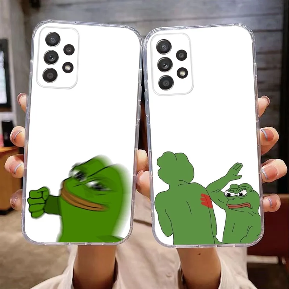 Чехол для телефона Funny P-Pepe the Frog Samsung Galaxy A71 70 52 51 40 31 A50 30S 21S Note20ultra прозрачный чехол