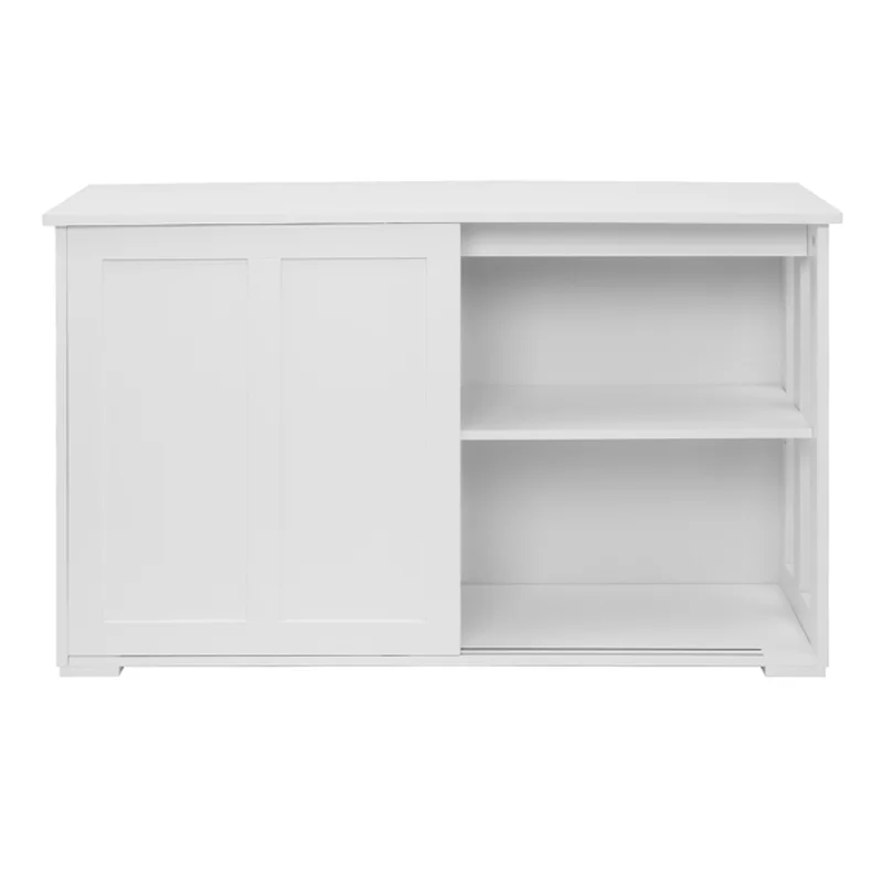 

Double Sliding Door Sideboard Porch Cabinet White