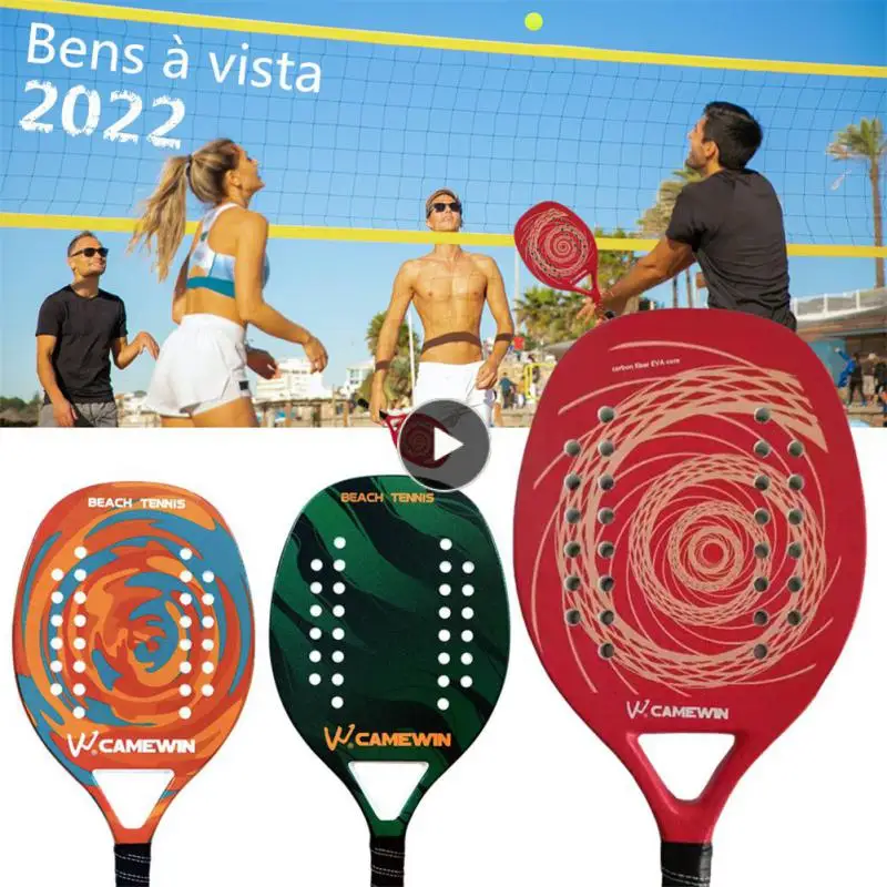 

Профессиональная пляжная Теннисная ракетка, прочная Спортивная теннисная ракетка для активного отдыха, спортивное оборудование, Пляжная ракетка из углеродного волокна с сумкой
