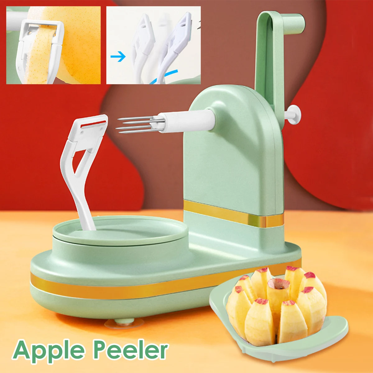 Apple Peeler Hand Crank Fruit Peeler Apple Peeler Cutter Slicer Food Crusher Peeling Machine Tools Kitchen Accessories Gadgets