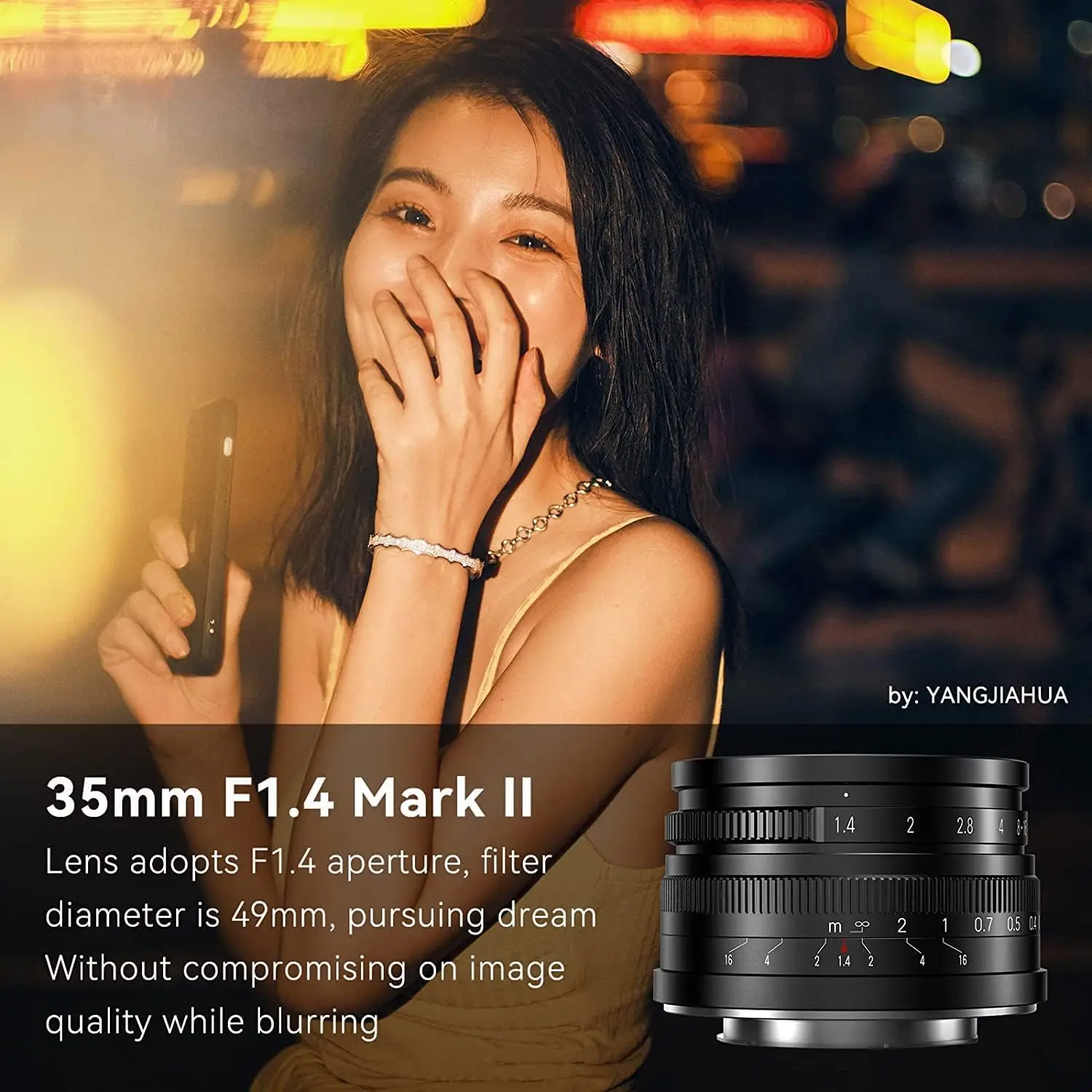Фото Объектив 7artisans 35 мм F1.4 II MF APS-C Prime для Sony E A6600 A6500 A6400 A6300 Fujifx X-T5 Micro 4/3 Canon EOS-M Nikon Z №4