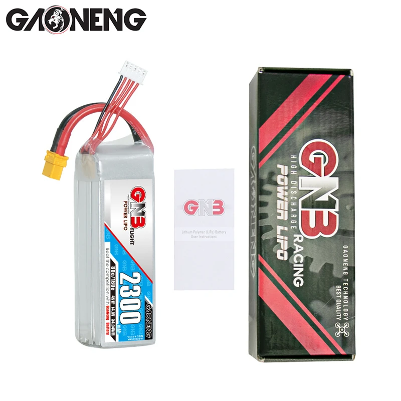 2 упаковки литий-полимерных батарей GNB 4S1P 2300 мАч 14 8 в 80C/160C XT30 XT60 T Plug для FPV