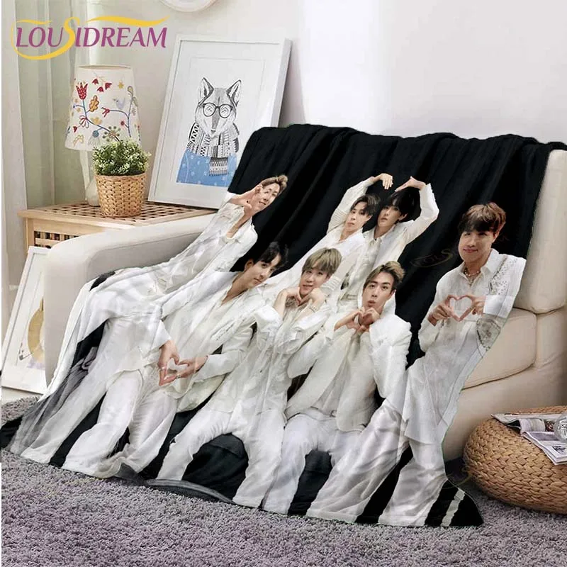 

Новейшее одеяло Kpop Bangtan Boys, одеяло для дивана, кровати, супермягкое теплое одеяло, чехол, Флисовое одеяло, подарок