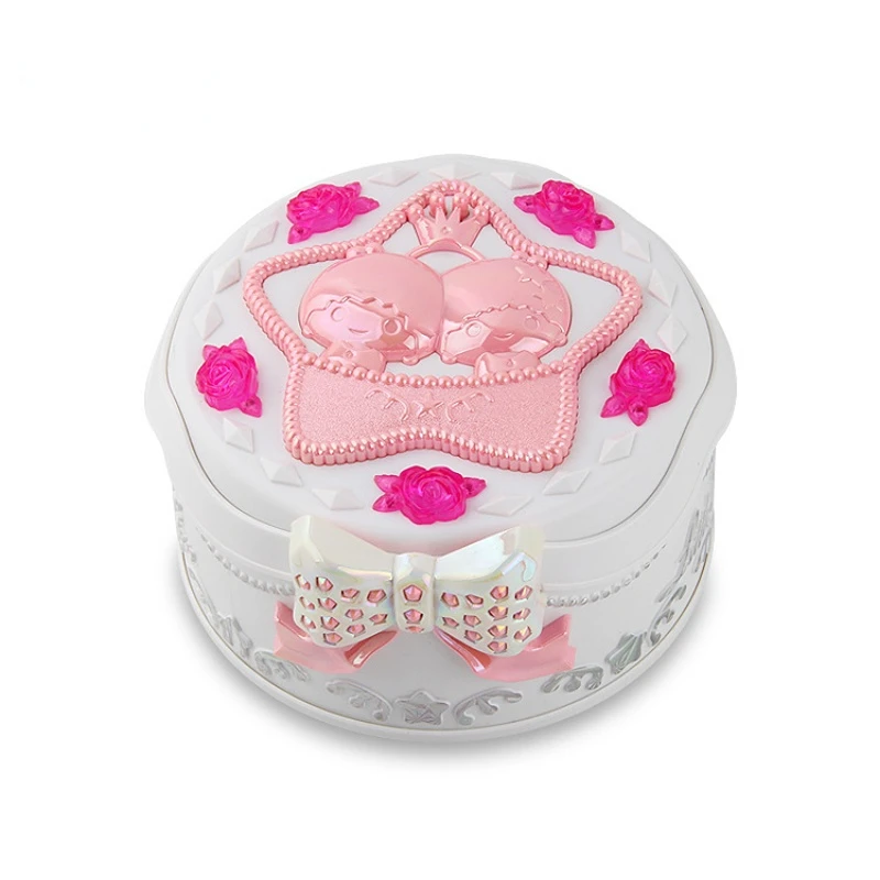 Creative Music Jewelry Box Plastic Rotating Ballet Makeup Mirror Jewelry Storage Organizer With Mirror Great Gift For Birthday