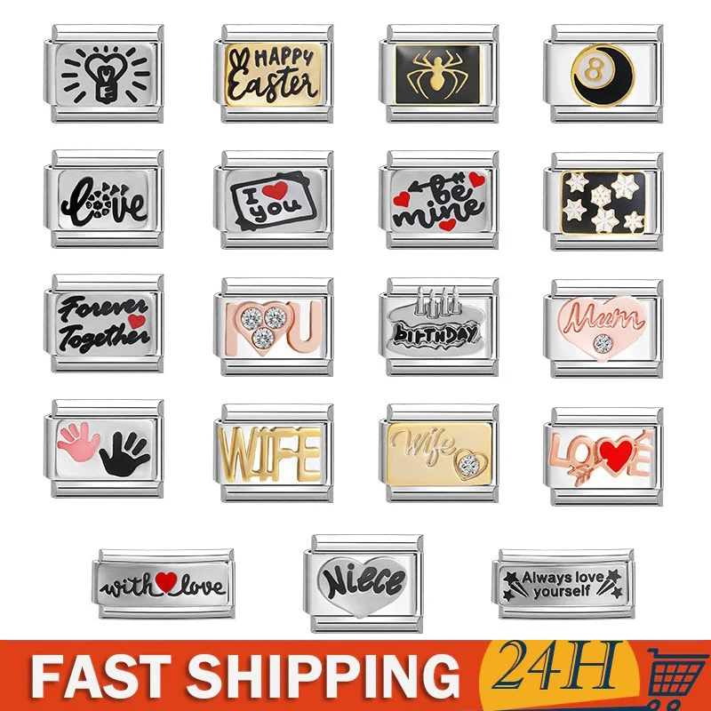 Модная новинка 2024 очаровательные итальянские звенья для торта в честь юбилея