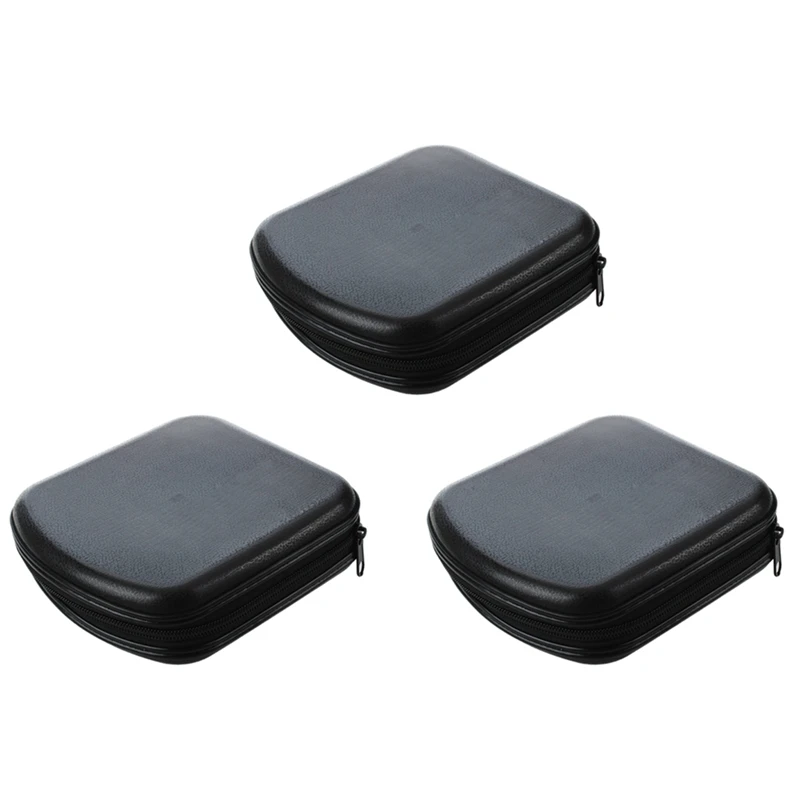 

3X 40 Disc CD DVD VCD DJ Storage Media Holder Sleeve Case Hard Box Wallet Carry Bag-(Black)