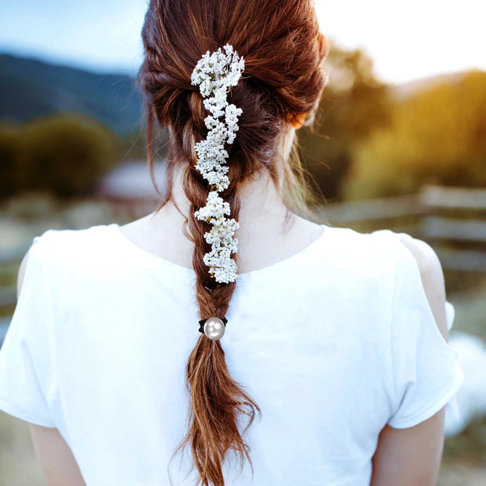 6 шт. жемчужные веревки для волос топперы браслеты галстуки французские