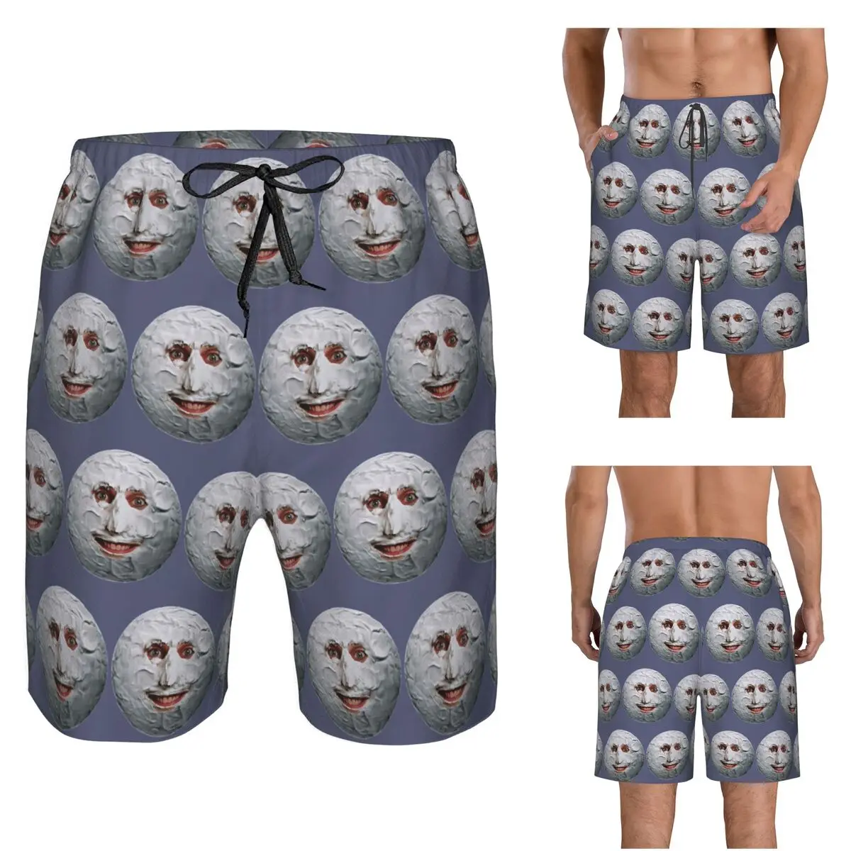 Фото Пляжные шорты The Mighty Boosh Trunks, повседневные быстросохнущие летние мужские штаны для плавания №1