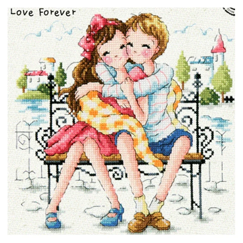 Набор для вышивки крестом Amishop Gold Collection Love Forever