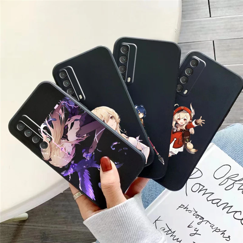 

Genshin Impact Project Game Phone Case For Huawei Honor 7A 7X 8 8X 8C 9 V9 9A 9X 9 Lite 9X Lite Coque Back Black Soft