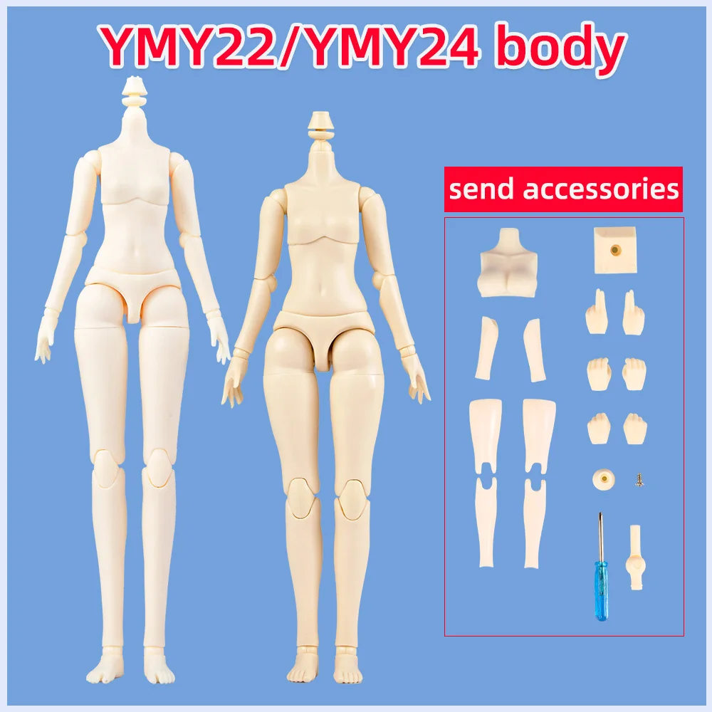 

20cm 21cm YMY Body Movable Joint Body for Ob22 Ob24, Gsc, Blyth, 1/6 Bjd Doll Head Accessories Replacement Hand Girl Boy Body