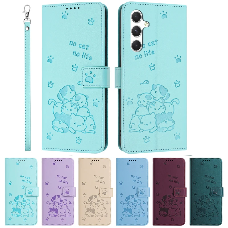 Kawaii Cat Phone Case for Funda Nokia G310 G42 G10 G20 G30 G11 G21 G22 C12 Plus C22 C32 C02 6.3 Cases Leather Wallet Flip Cover