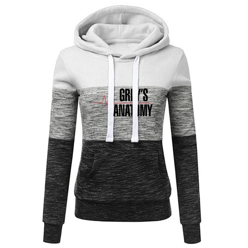 

2022 Women's Long Sleeved Printed Casual Sportswear Pullover Hoodie Fashion Splicing Casual Women's Sportswear