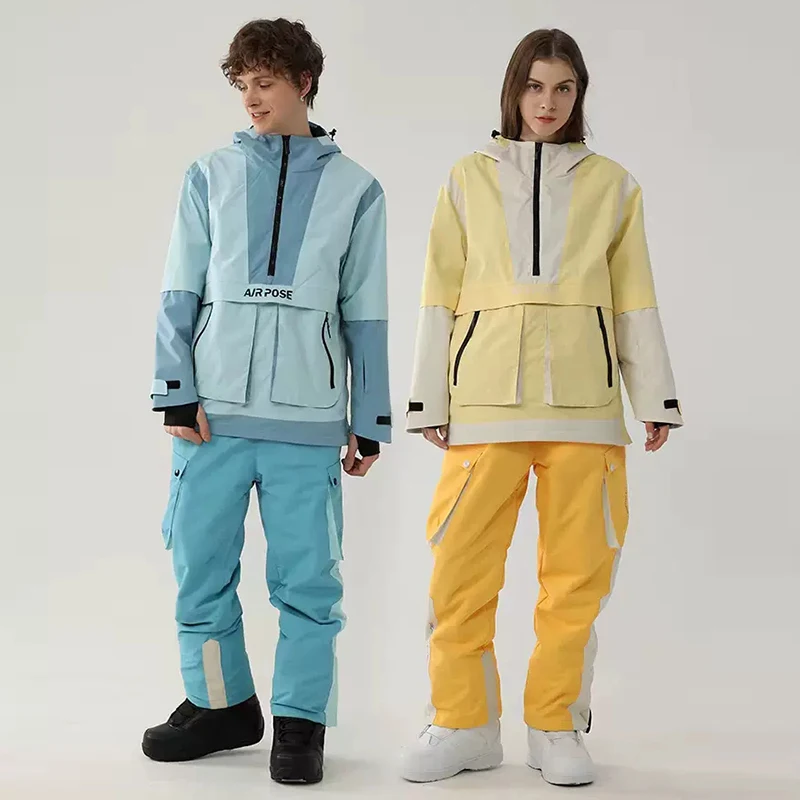 

Winter New Ski Suit Men Skiing seit Warm Proof Snowcoat Women outdoor Snowboard Windproof Waterproof Jacket Overalls Clothing
