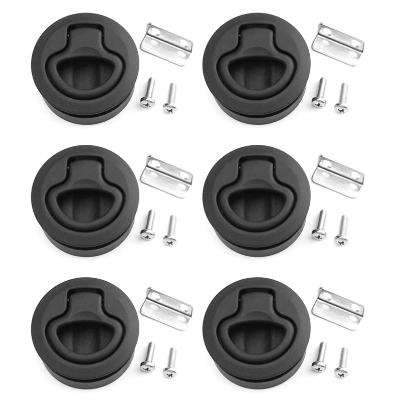 

6X Slam Latch Hatch Round Pull Latch 1/2 Inch Door Replace M1-63 RV Marine
