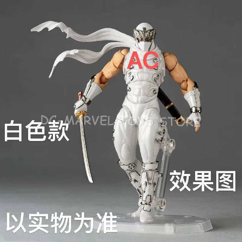 Фото AC Factory Ryu Белая версия Hayabusa Kaiyodo Revoltech Удивительный Yamaguchi Ninja Gaiden Ryu Hayabusa Фигурки Модели игрушек №5