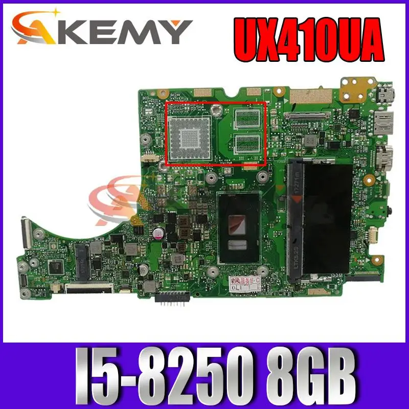 

Оригинальная материнская плата UX410UA UX410UQ UX410UQK UX410UV UX410U RX410U I5-8250 8 ГБ ОЗУ для материнской платы ноутбука ASUS
