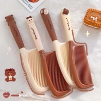 cute cartoon hair dressing combs hair brush kawaii bear bunny soft handle resin anti static portable comb for girls students