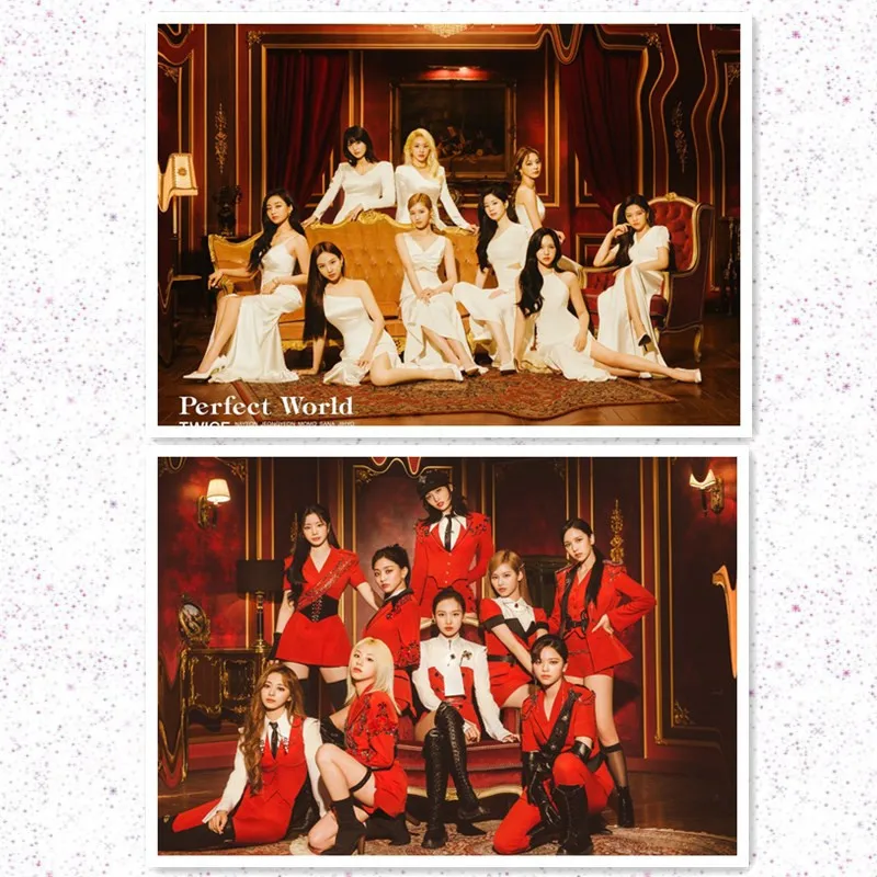 

KPOP TWICE Album Perfectworld Poster Sticker Aesthetic Decor Poster Home Room Painting Wall Stickers Na Yeon Fans Collection