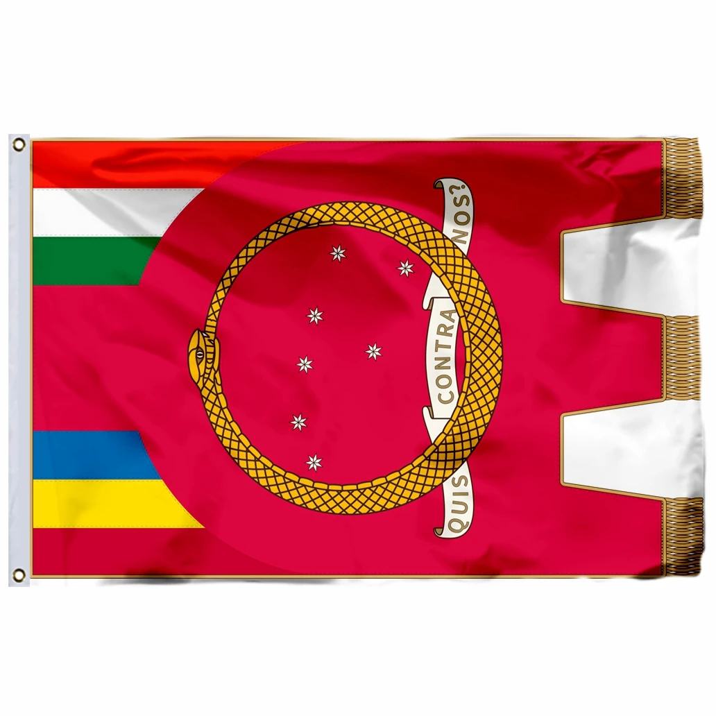 Фото Флаг итальянской марки Labaro Regence, Хорватия, 90x150 см, 3x5 футов, 100D полиэстер, высококачественный баннер с двойной строчкой №1