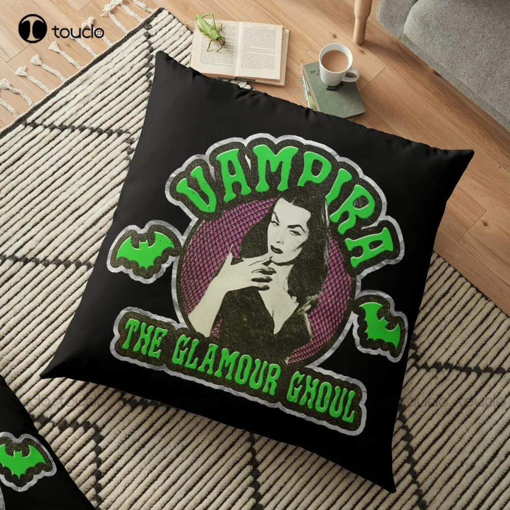 

Vampira Elvira, Goth, Gothic, Gore, Horror Throw Pillow Brown Throw Pillows Polyester Linen Printed Zip Decor Pillow Case