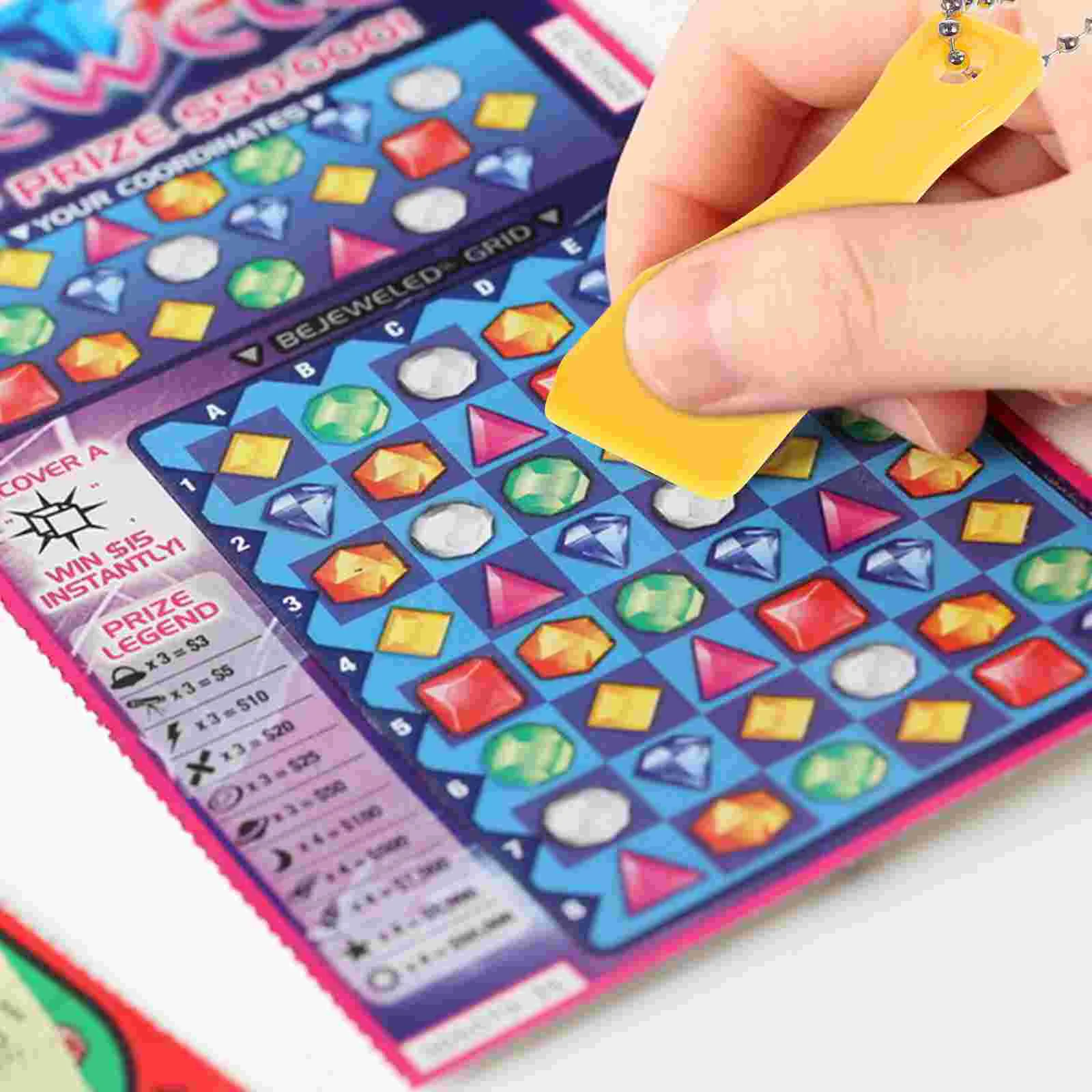 10 шт. скребок для лотереи инструмент скребка билетов брелок ключей скребки