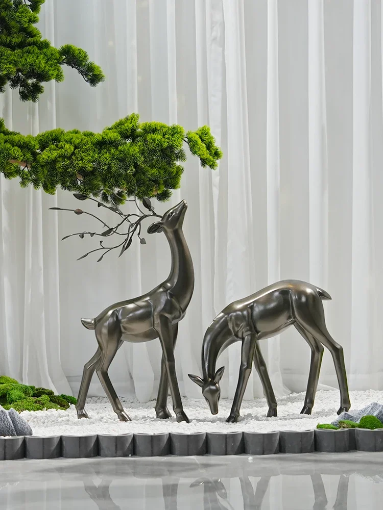 Крытый сухой пейзаж микро украшение отель пятнистый олень набор орнаментов
