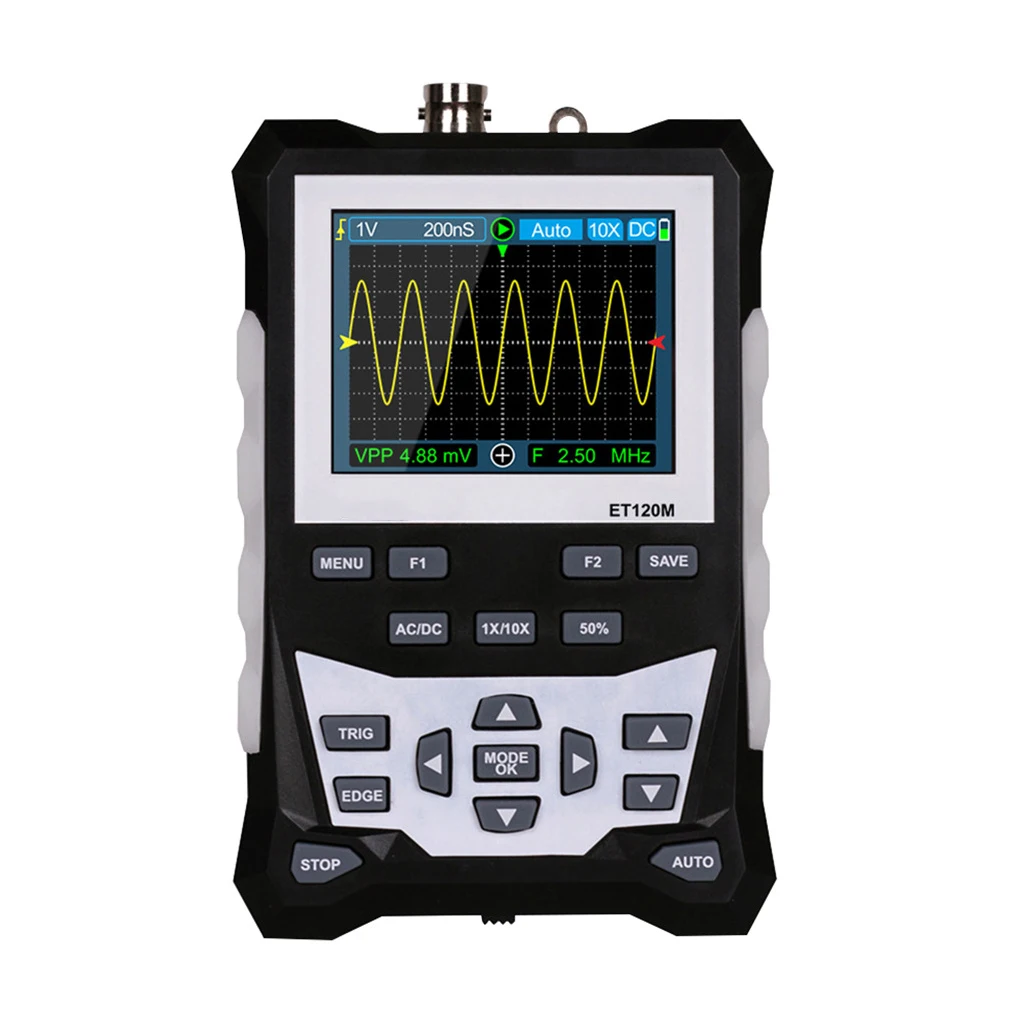 

Adjustable Digital Oscilloscope 3 Scan Modes 120Mhz Waveform Professional Signal Generator Electrician Tool Measuring Device