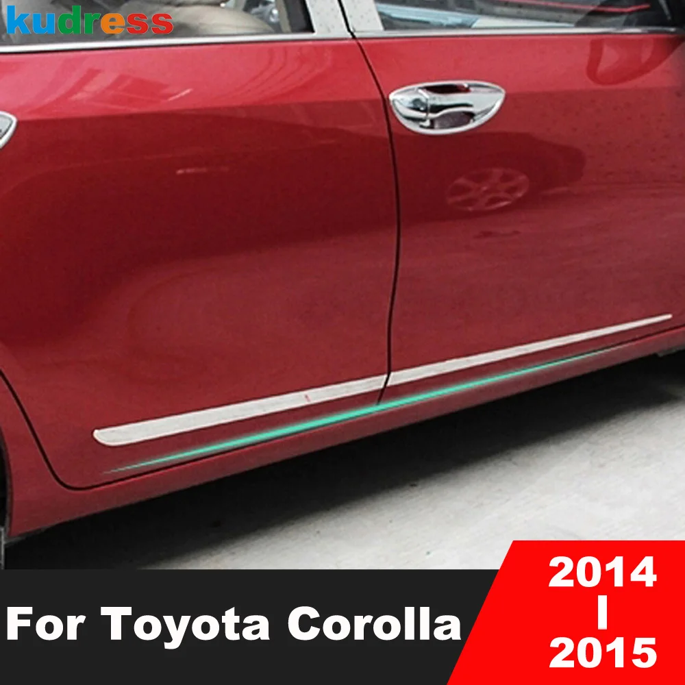 

4 шт., молдинги на боковые двери для Toyota Corolla 2014 2015