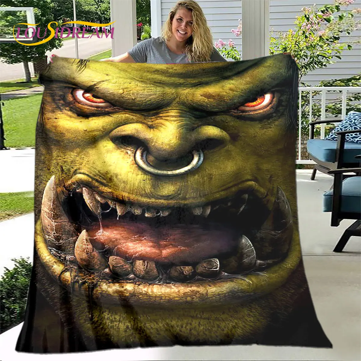 Игрушечное мягкое плюшевое одеяло World of Warcraft фланелевое для игр WOW покрывало