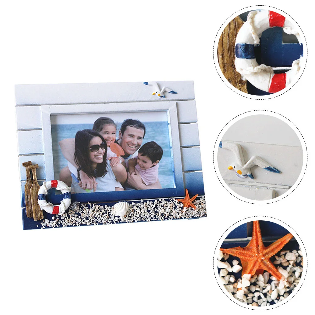 

1Pc Mediterranean Theme Photo Frame Picture Frame Creative Photo Holder