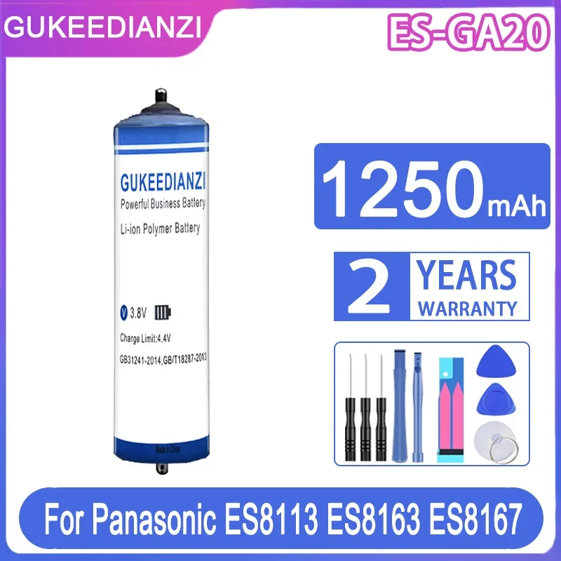 Аккумулятор GUKEEDIANZI 1250 мАч для Panasonic ES8113 ES8163 ES8167 ES8168 ES8169 ES8171 ES8243 ES8249 ES8250 ES8801 ES8807