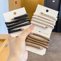 1pc personality pu leather hair ties women hair rope braiding ponytail holder bands simple bandage hair scrunchies accessories