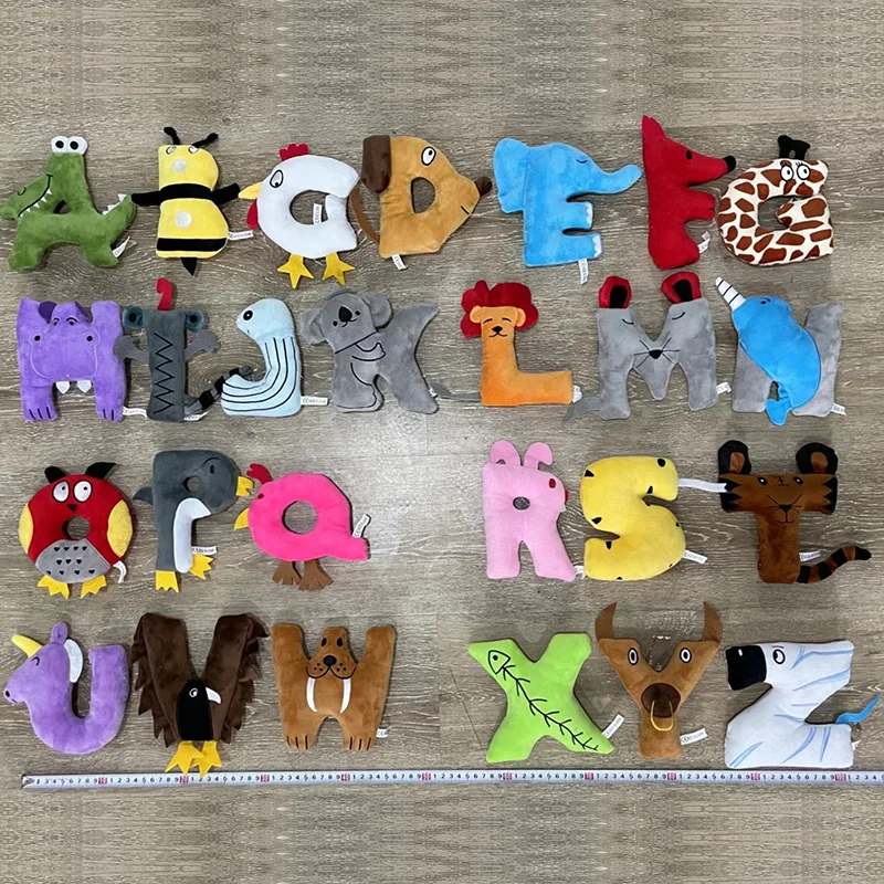

NEW 26pcs/Set Alphabet Lore Plush Toys Cute Cartoon Stuffed Animals kawaii Doll Funny Soft Toys Children Early Education Gifts