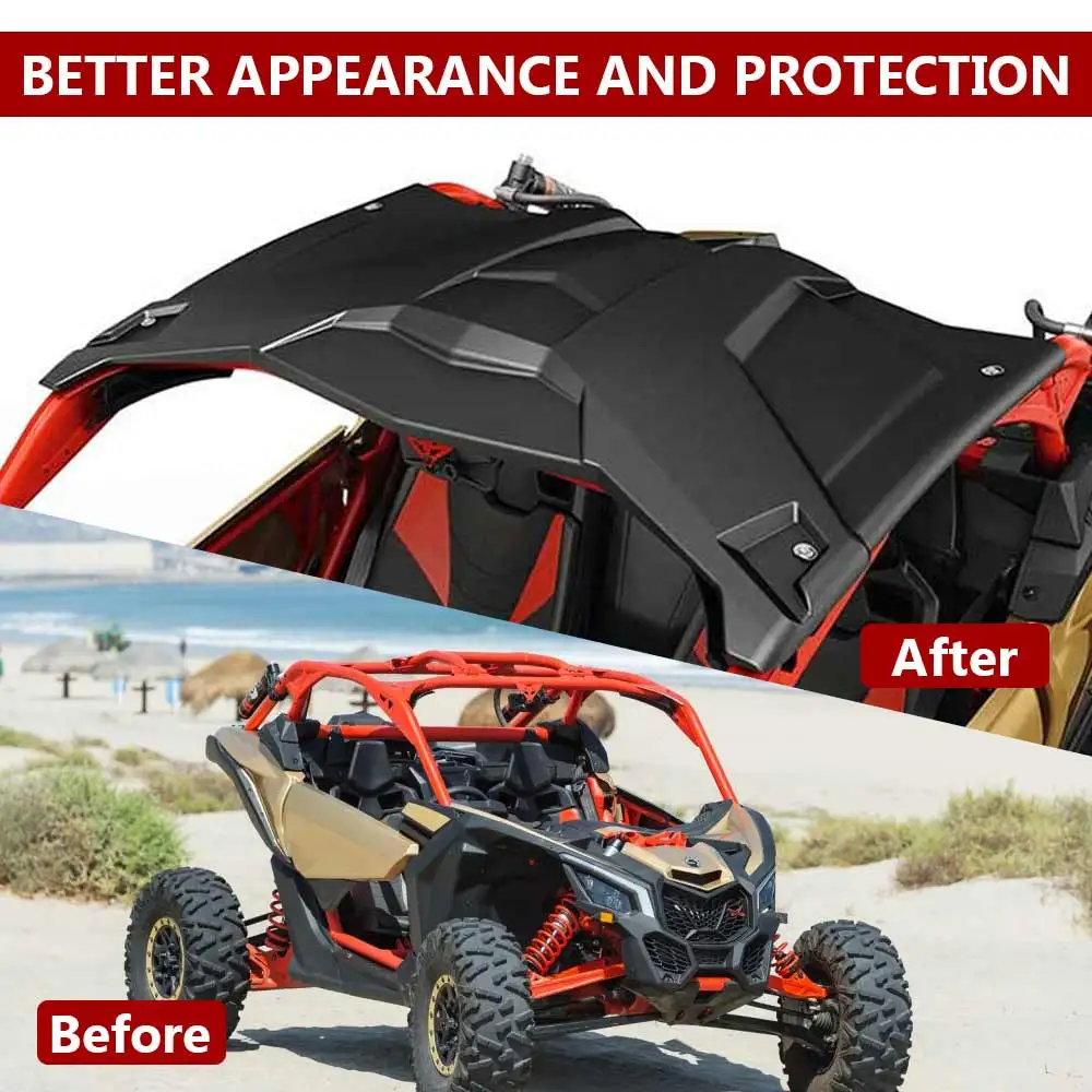 Фото Аксессуары для UTV: Жесткая крыша-панель для Can-Am Maverick X3 X RC DS RS Turbo R 2017-2023, 2 двери # 715002902 №2